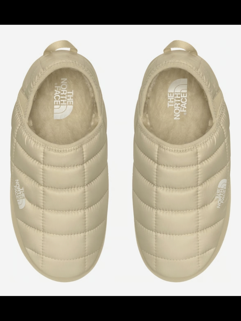NWOT The North Face Thermoball Quilted Slip-On Clog in Cream - Picture 3 of 4